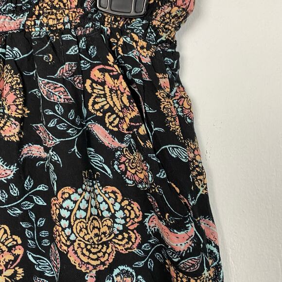 Sonoma Goods For Life Black Floral Wide Leg Boho High Rise Pants Size Medium - Picture 6 of 12